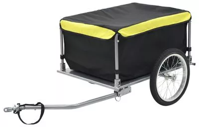 vidaXL Fahrrad-Lastenanhänger Schwarz und Gelb 65 kg | vidaXL.de