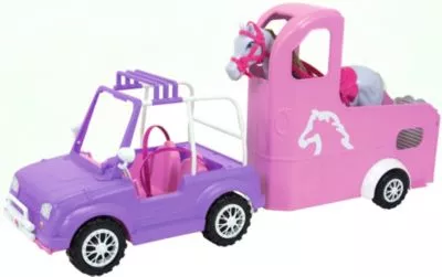 Steffi Auto mit Pferdeanhänger
