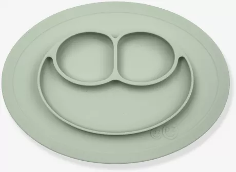 2-in-1-Esslernteller „Mini Mat“ EZPZ™ - mandelgrün