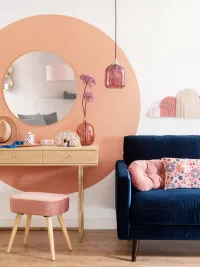 Spiegel mit goldfarbenem Metallrahmen, D.70 Kenya | Maisons du Monde