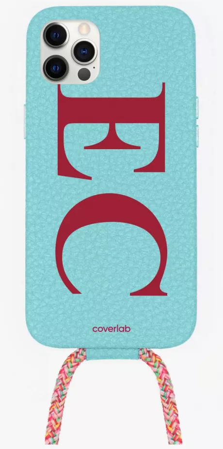 Big Initials Personalised Leather Necklace Case – Coverlab