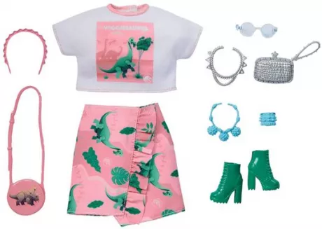 Barbie Roupas E Acessórios Cropped Saia Dinossauros - Mattel - Carrefour