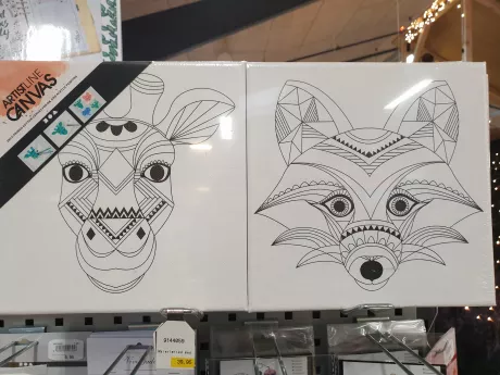 Malerilærred 4 stk med motiver, 39,95 kr