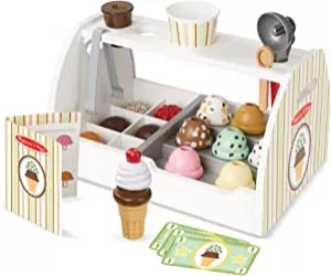 Melissa & Doug Eistheke aus Holz | Rollenspiel | Spiellebensmittel | Holzspielzeug für Kinder | 3+ | Geschenk für Jungen oder Mädchen, Mehrfarbig: Amazon.de: Spielzeug