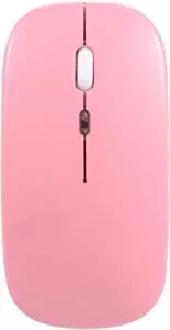 Moniss 2.4G+BT3.0 Mouse sem fio de modo duplo mudo Mouse de escritório DPI ajustável de 3 marchas Bateria de lítio recarregável embutida Rosa escuro | Amazon.com.br