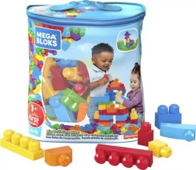 Mega Bloks Bausteine-Beutel bunt (60 Teile), Steck-Bausteine Kinder, Bauklötze, MEGA BLOKS | myToys