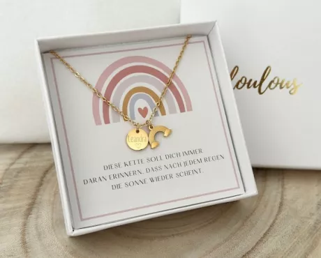Halskette Regenbogen Anhänger Konfirmation - Etsy.de