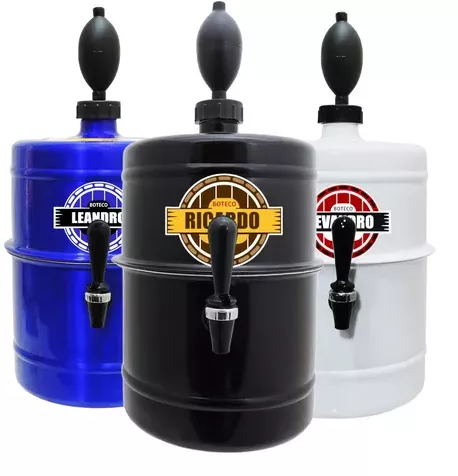 Chopeira Doméstica Portátil 5,1 Litros Personalizada Nome | Frete grátis