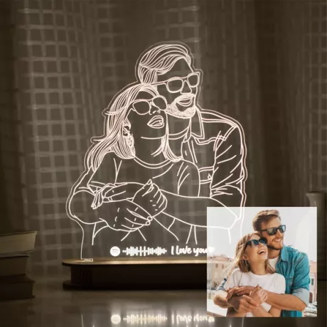 Luminária Personalizada com Sua Foto Dia dos Namorados | Elo7