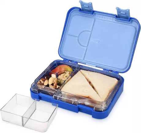 Navaris Bento Box Lunch Box - Leak-Proof with Variable Compartments - Removable Inner Tray - for Boys and Girls - Green : Amazon.de: Home & Kitchen