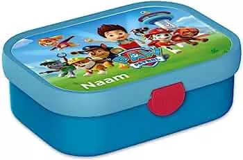 Mepal Paw Patrol Bento Lunchbox Campus - Personalisierte Brotdose mit Namen für Kinder - Bento-Fach & Gabel - Meal Prep Box Clip-Verschluss