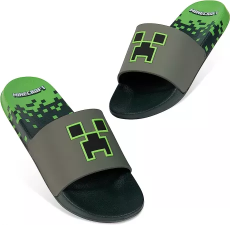 Minecraft Badelatschen Kinder Junge Unisex Flip-Flop Mädchen Grün