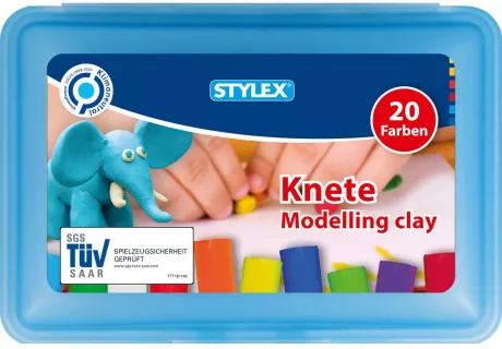 Knete, 20 Stangen in der Kunststoffbox (28230), STYLEX | Schule - Stylex