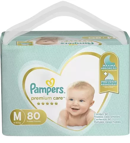 Fraldas Pampers Premium Care M 80 u | MercadoLivre