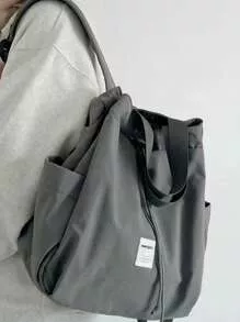 À Prova D'Água, Leve, Antirroubo, Mochila Clássica De Grande Capacidade, Decoração Com Remendo De Letras, Bolsa Escolar Com Design De Cordão Para Graduação, Meninas Adolescentes, Calouro, Segundo Ano, Júnior E Sênior Na Faculdade, Universidade E Ensino Médio, Perfeita Para Atividades Ao Ar Livre, Viagens E Volta Às Aulas Escola De Grande Capacidade Suprimentos, Férias De Mochila Escolar Para Mulheres Na Moda | SHEIN Brasil