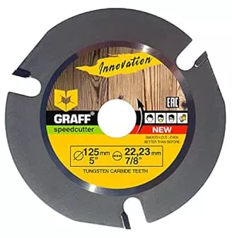 GRAFF SPEEDCUTTER Holz Sägeblatt 125 mm - Trennscheibe Holz - Kreissägeblatt zum Schnitzen, Schneiden, Formen