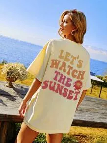 Slogan ocasional Camiseta