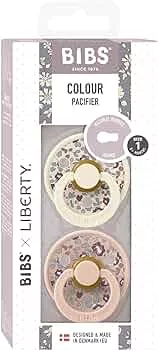 BIBS x Liberty Colour Schnuller 2er-Pack, BPA-frei, Kirschform Nippel. Naturkautschuk/Latex, Hergestellt in Dänemark. 0-6 Monate (2er Pack), Eloise Blush Mix : Amazon.de: Baby