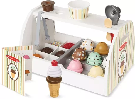 Melissa & Doug Eis Holzspielzeug ab 3 Jahre & Küchenzubehör Kinder Holz | Montessori Spielzeug ab 3 Jahre | Eisdiele für Rollenspiele mit Einkaufsladen | Kinderküche Kaufläden & Zubehör: Amazon.de: Spielzeug