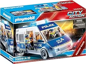 PLAYMOBIL City Action 70899 Polizei-Mannschaftswagen, Mit Licht und Sound, Spielzeug für Kinder ab 4 Jahren: Amazon.de: Spielzeug