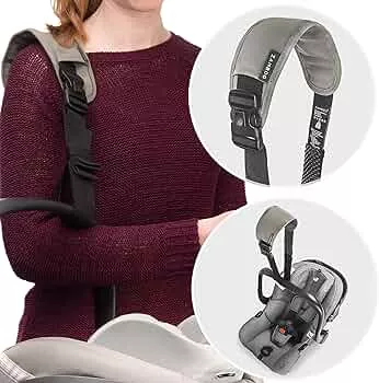 Zamboo Tragegurt für Babyschale - Universal Tragehilfe mit Anti-Rutsch-Pad und Schulterpolster