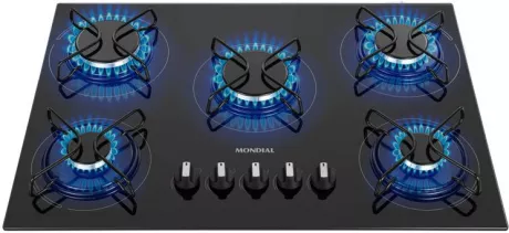 Cooktop 5 Bocas Mondial a Gás GLP Preto - CTG-02 - Cooktop 5 Bocas - Magazine Luiza
