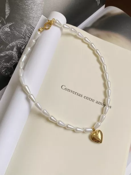 colar vintage pearl