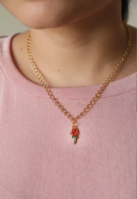 rose colar - dourado
