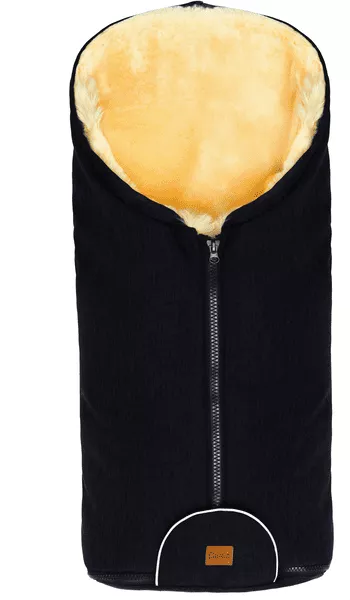 fillikid Winterfußsack Pamir für Babyschale Echtfell Schwarz Melange - babymarkt.de