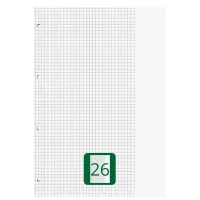 Ringbucheinlagen A4 kariert mit Rand, Lineatur 26, 50 Blatt | schulstart.de