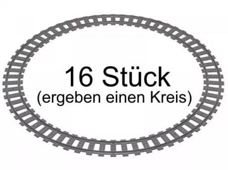 BlueBrixx - Specials - 101908 - Track curved R40 16cm Track set, 16 pcs