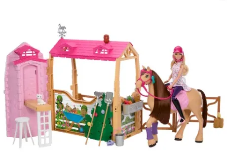 Barbie Mysteries: Das geheimnisvolle Pferdeabenteuer“ Pferdestall-Spielset mit Puppe, Spielzeugpferd und Zubehör online bestellen | MÜLLER