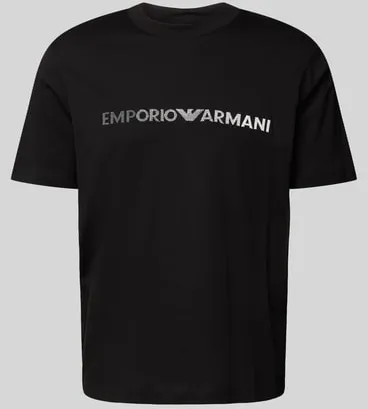 Emporio Armani T-Shirt mit Label-Stitching (black) online kaufen