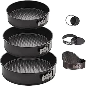 Conjunto 3 Formas Fundo Removível Antiaderente Bolo Torta Casa Confeitaria Doces | Amazon.com.br