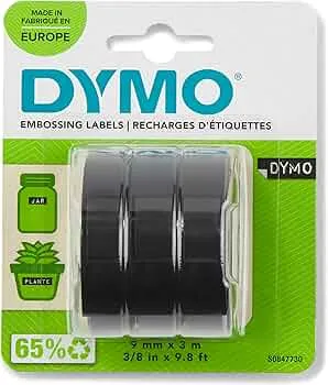 DYMO Prägeband Schwarz