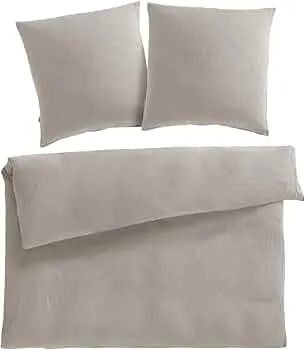 Pure Label Musselin Bettwäsche Taupe 200 x 220 cm