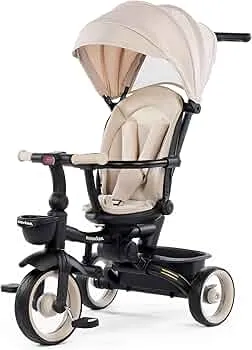 moovkee. Kinder Dreirad mit Schubstange ab 1 Jahr mit 360-Grad-Sitz – Beige Multifunktional Laufrad mit 4 konfigurierbaren Optionen - Sicherheit für Ihr Kind Dank 3-Punkt-Gurt und Schutzbügel: Amazon.de: Spielzeug