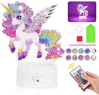 Einhorn Geschenke für Mädchen 5 6 7 8 9 Jahre: Basteln Mädchen 7 8 9 10 Jahre Diamond Painting Nachtlicht Bastelset Kinder ab 6 8 10 Jahren Spielzeug Mädchen 5-12 Jahr Coole Geschenkideen Zimmer Deko: Amazon.de: Spielzeug