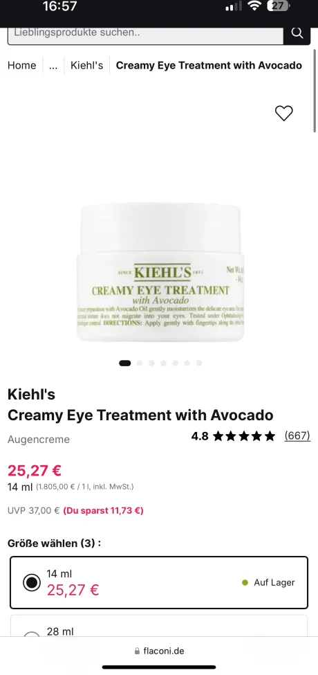 Kiehl's Creamy Eye Treatment with Avocado