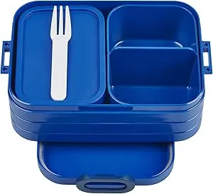 Mepal Bento Brotdose Midi Take A Break - Brotdose mit Bento Box - Für 2 Sandwiches oder 4 Brotscheiben - Lunchbox für kleine Snacks & Reste - Brotdose Erwachsene Essenbox mit Fächern - Vivid blue : Amazon.de: Baumarkt