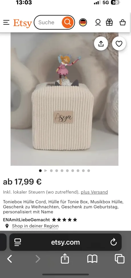 Personalisierte Hülle für die Toni Box