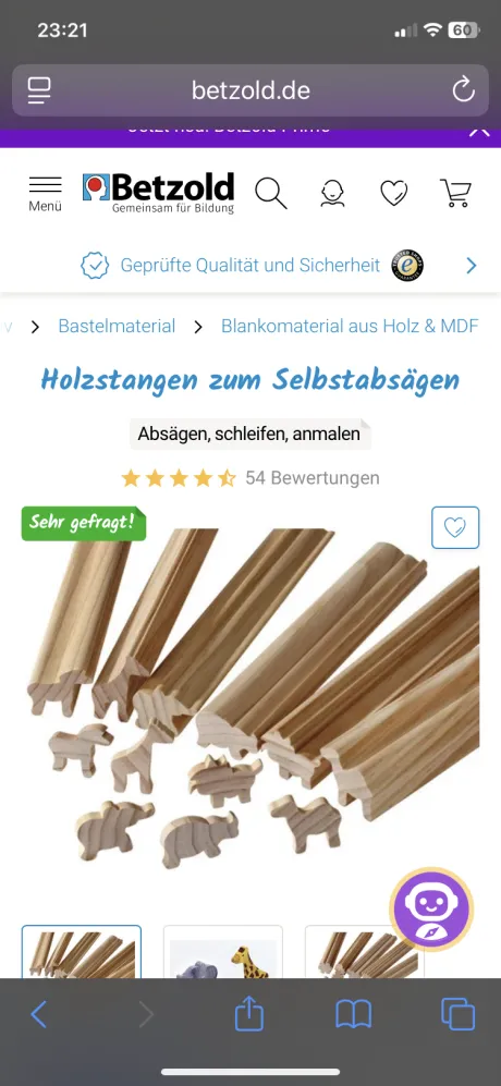 Holzstangen zum Selbstabsägen