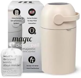Set Magic Windeleimer Majestic & Windel Blaubär | Diaper Keeper mit Geruchsstop-System | bis zu 15 Windeln | keine Nachfüllkassetten nötig | Mülleimer für Baby Windeln | Einhandbedienung : Amazon.de: Baby