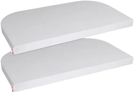 babybay® - 2er-Pack Jersey-Spannbetttücher Deluxe für Beistellbett Maxi, Midi, Boxspring, Comfort und Comfort Plus - zartgrau
