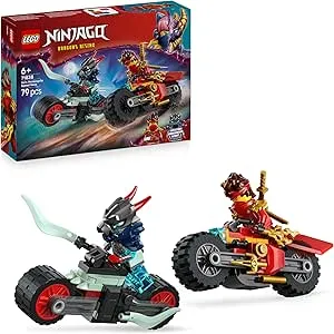 LEGO Ninjago Kais Motorcycle Racing Toy with 2 Ninja Bikes and 2 Mini Figures Construction and Action Set for Children Small Gift for Boys and Girls from 6 Years - 71838: Amazon.de: Toys