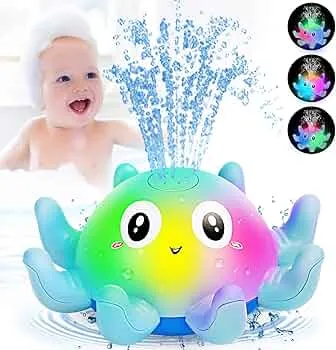 Jovicos Bath Toy, Octopus Spray Water Toy with Light, Bath Toy, Baby Bath Toy, Children Gift (Blue): Amazon.de: Toys