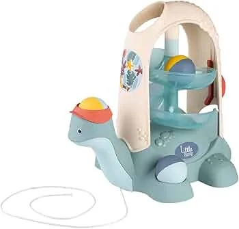Smoby Little Schildkröte mit Kugelbahn ab 1 Jahr - Nachziehspielzeug inkl. Rollbahn für Kinder ab 12 Monate, Schiebe- & Nachziehtier mit Schnur & 2 großen Kugeln, 28x20x29 cm: Amazon.de: Spielzeug