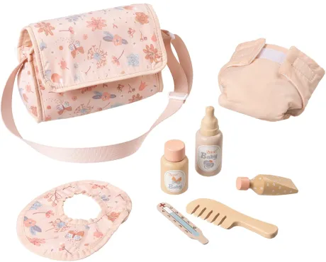 howa Puppenwickeltasche "miniflowers" incl. 7 tlg. Zubehör