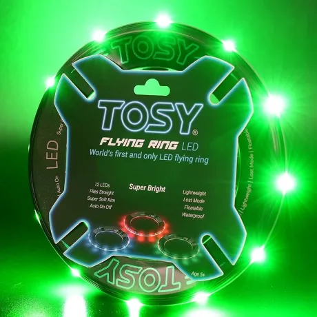 TOSY Flying Ring - 12 LEDs Bright Auto Light Up Safe Waterproof Lightweight Frisbee Birthday Easter Christmas Gift for Boys/Girls/Kids: Amazon.de: Toys