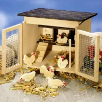 BEA.swiss - Spiel Holz Hühnerstall 7tlg.